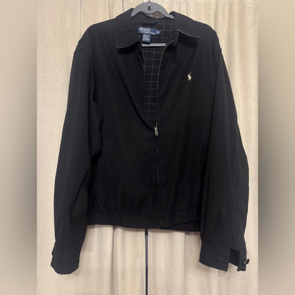 Ralph Lauren Black Zip-Up Jacket vintage 1990’s - Picture 1 of 5
